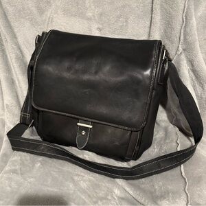 Leather Messenger/laptop/organizer bag with wallet features.